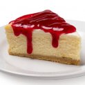 Cheesecake con mermelada de fresa